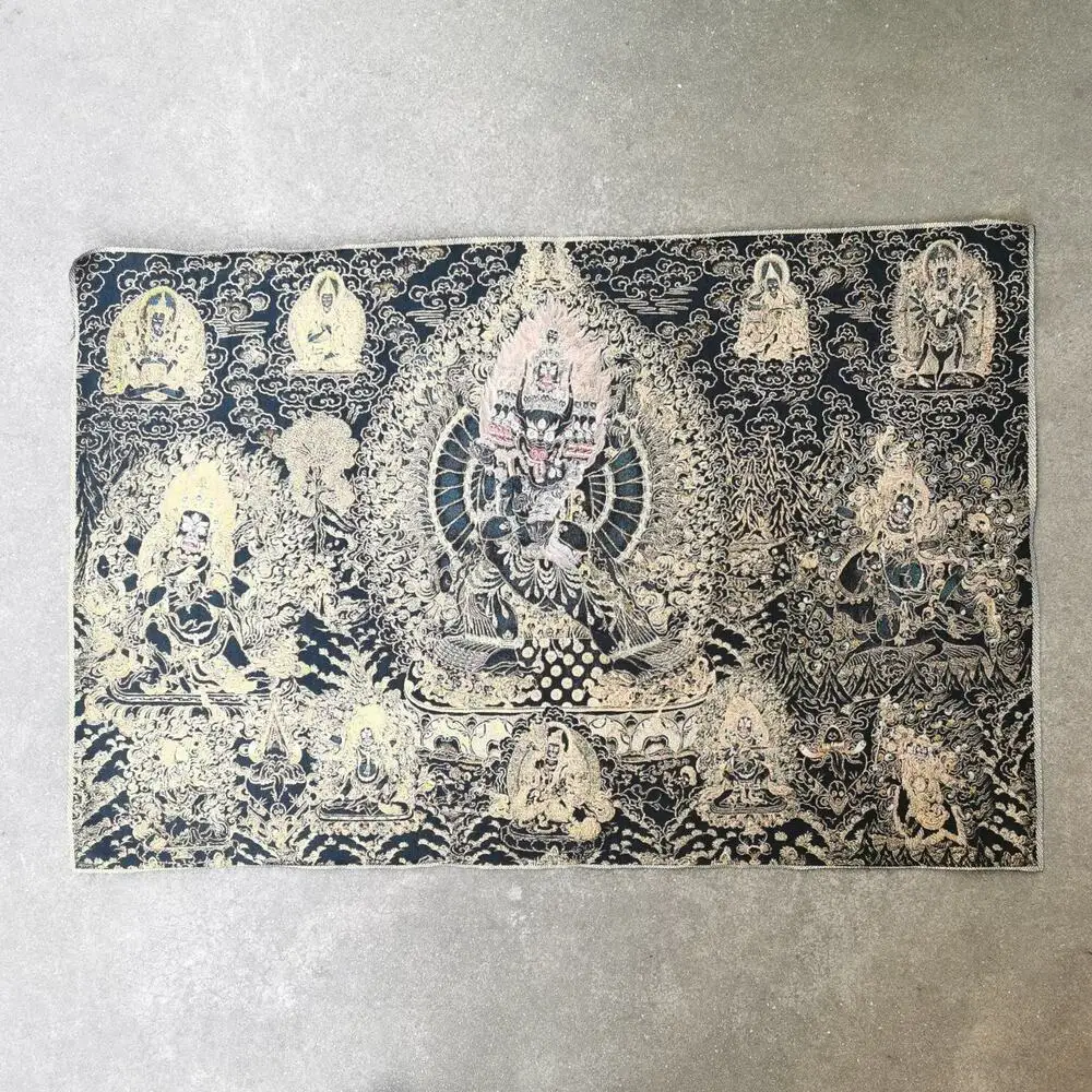 

Тибетская шелковая ткань 36 дюймов, Будда Ямантака яма дхармараджа танка тханка