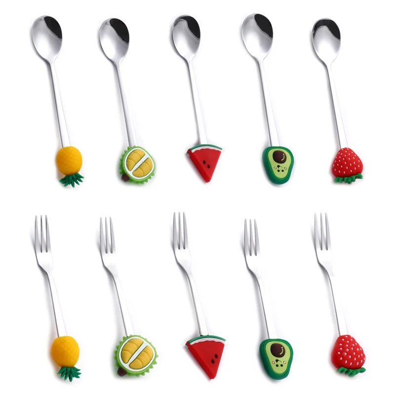 Cute Fruit Shaped Coffee Spoon Fork Stainless Steel Fruit Dessert Stirring Spoons Candy Teaspoon Drink Tableware Kitchen
Cute Fruit Shaped Coffee Spoon Fork Stainless Steel Fruit Dessert Stirring Spoons Candy Teaspoon Drink Tableware Kitchen