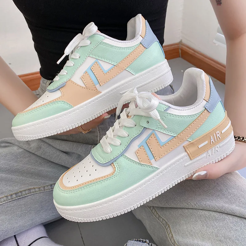 INS Woman Vulcanize Shoes Women PU Leather Tenis Feminino Casual Female Candy Breathable Flats Platform Shallow Sports Sneakers
INS Woman Vulcanize Shoes Women PU Leather Tenis Feminino Casual Female Candy Breathable Flats Platform Shallow Sports Sneakers