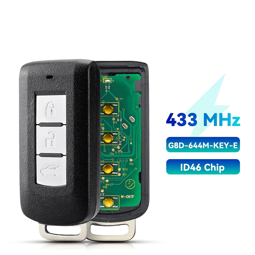 KEYYOU 3 кнопочный умный дистанционный ключ для автомобиля FSK 433 МГц чип PCF7952 для Mitsubishi Lancer Outlander ASX G8D-644M-KEY-E с вставным ключом
KEYYOU 3 кнопочный умный дистанционный ключ для автомобиля FSK 433 МГц чип PCF7952 для Mitsubishi Lancer Outlander ASX G8D-644M-KEY-E с вставным ключом