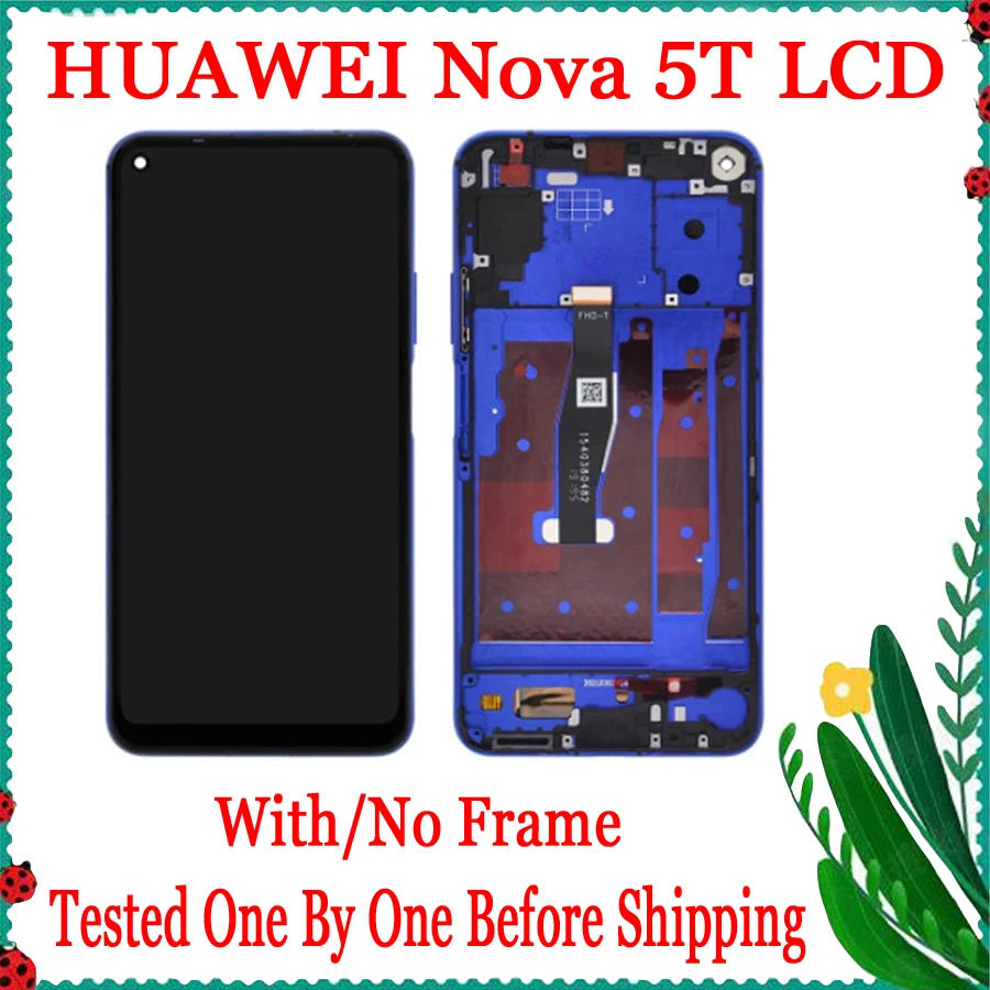 Free Shipping Full New AMOLED LCD 6.26 Inch For Huawei Nova 5T Display Touch Screen Panel Digitizer Assembly With/No Frame
Free Shipping Full New AMOLED LCD 6.26 Inch For Huawei Nova 5T Display Touch Screen Panel Digitizer Assembly With/No Frame