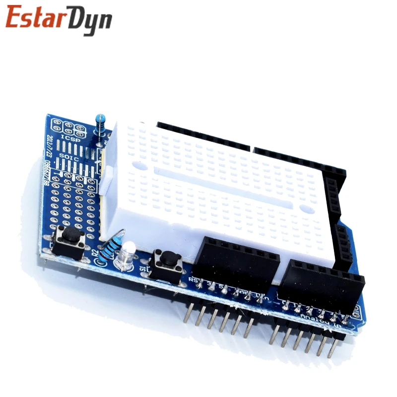 Smart Electronics UNO Proto Shield prototype expansion board with SYB-170 mini breadboard based For UNO ProtoShield DIY
Smart Electronics UNO Proto Shield prototype expansion board with SYB-170 mini breadboard based For UNO ProtoShield DIY