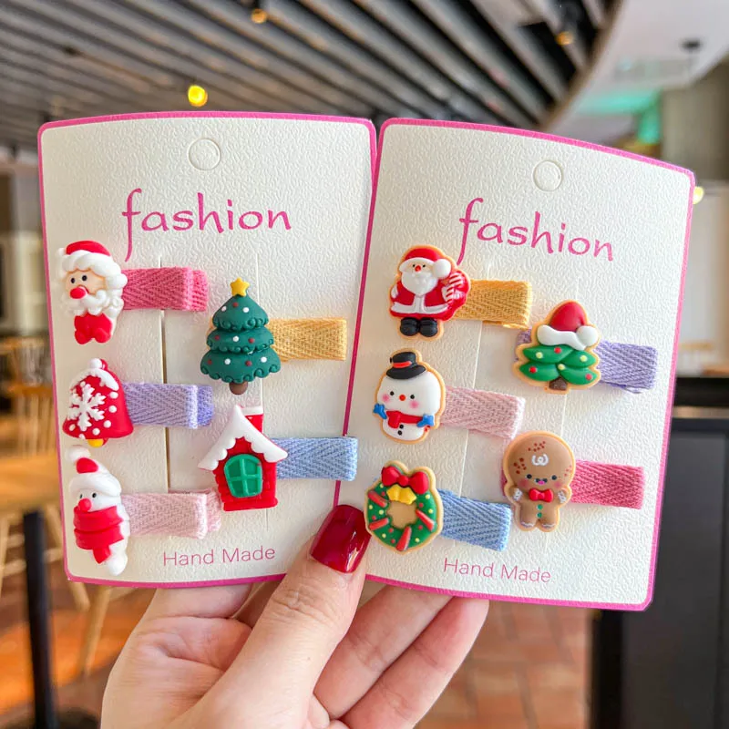 5pcs Children Christmas Hairpin Cute Snowman Christmas Tree Fabric Hair Clips Headwear Kids Hair Accessories Girls Gifts
5pcs Children Christmas Hairpin Cute Snowman Christmas Tree Fabric Hair Clips Headwear Kids Hair Accessories Girls Gifts