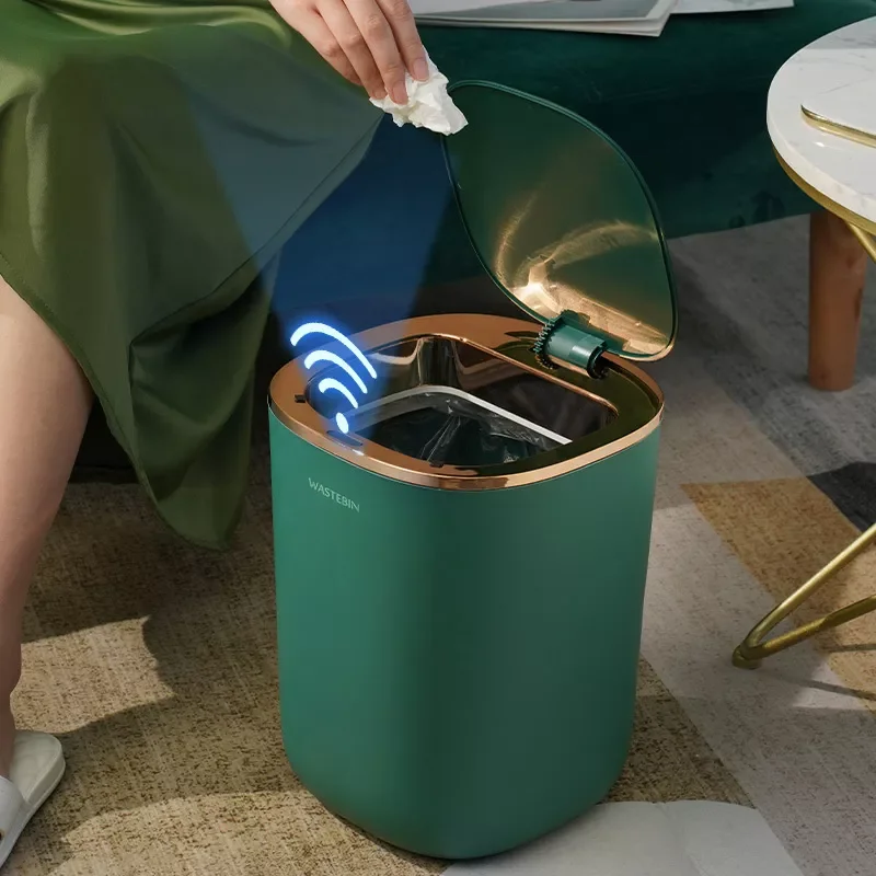 12L Nordic Luxury Intelligent Trash Can Induction Automatic Sensor Smart Sensor Garbage Bin With Lid Household Rubbish Can
12L Nordic Luxury Intelligent Trash Can Induction Automatic Sensor Smart Sensor Garbage Bin With Lid Household Rubbish Can