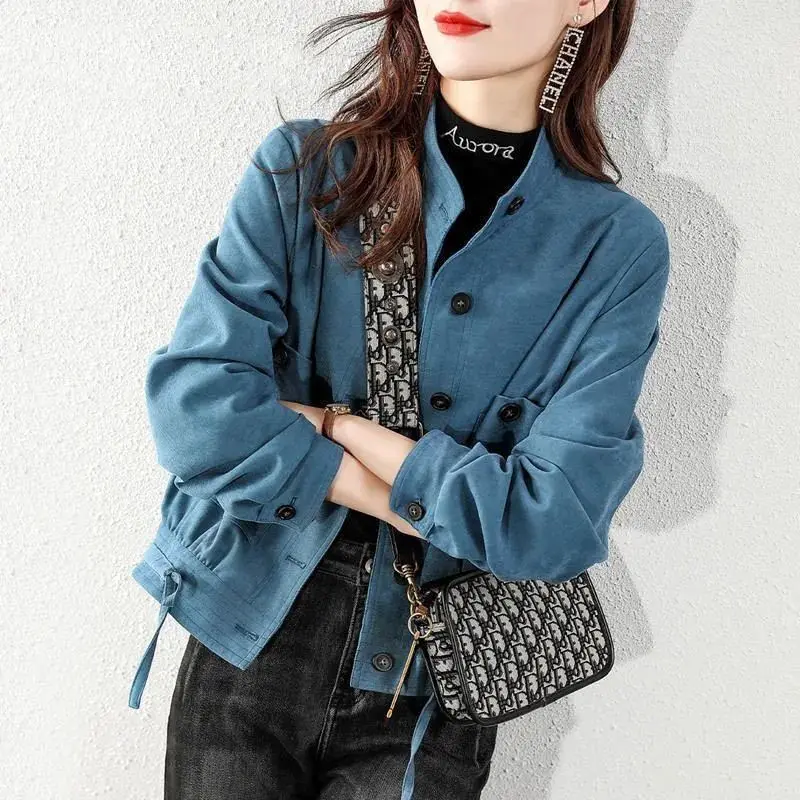 2022 New Arrival Spring Autumn Women Casual Loose O-neck Single Breasted Outerwear & Coats All-matched Korean Style Jackets P606
2022 New Arrival Spring Autumn Women Casual Loose O-neck Single Breasted Outerwear & Coats All-matched Korean Style Jackets P606