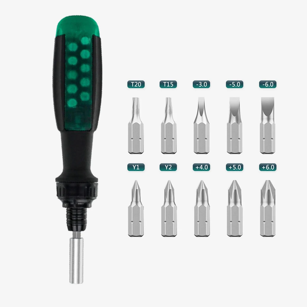 Black Ratchet Screwdriver 10pcs Chrome Vanadium Steel Screw Bits Set For Repairing Portable Multifunction Hand Hardware Tools
Black Ratchet Screwdriver 10pcs Chrome Vanadium Steel Screw Bits Set For Repairing Portable Multifunction Hand Hardware Tools