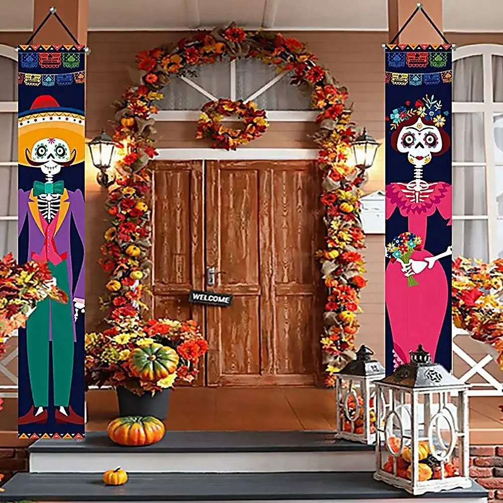 Skeleton Porch Sign Mexico Dead of the Day Ghost Groom Bride Halloween Supplies Banners Ornaments Halloween Couplet
Skeleton Porch Sign Mexico Dead of the Day Ghost Groom Bride Halloween Supplies Banners Ornaments Halloween Couplet