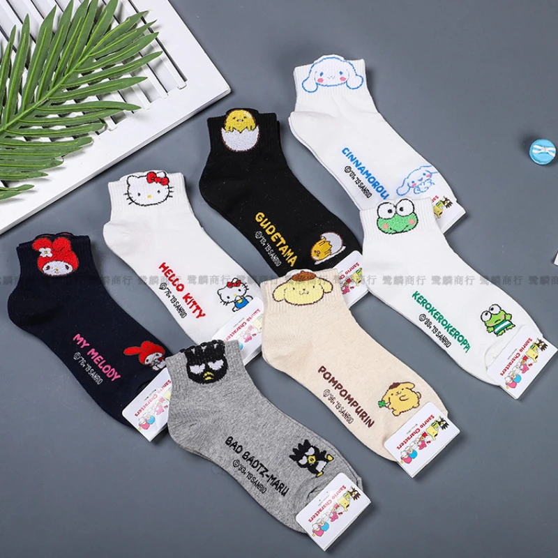 Fashion Socks Woman Sanrio Cartoon Girls Socks Short Hello Kitty My Melody Cinnamoroll High Quality Cotton Cute Women Short Sock
Fashion Socks Woman Sanrio Cartoon Girls Socks Short Hello Kitty My Melody Cinnamoroll High Quality Cotton Cute Women Short Sock