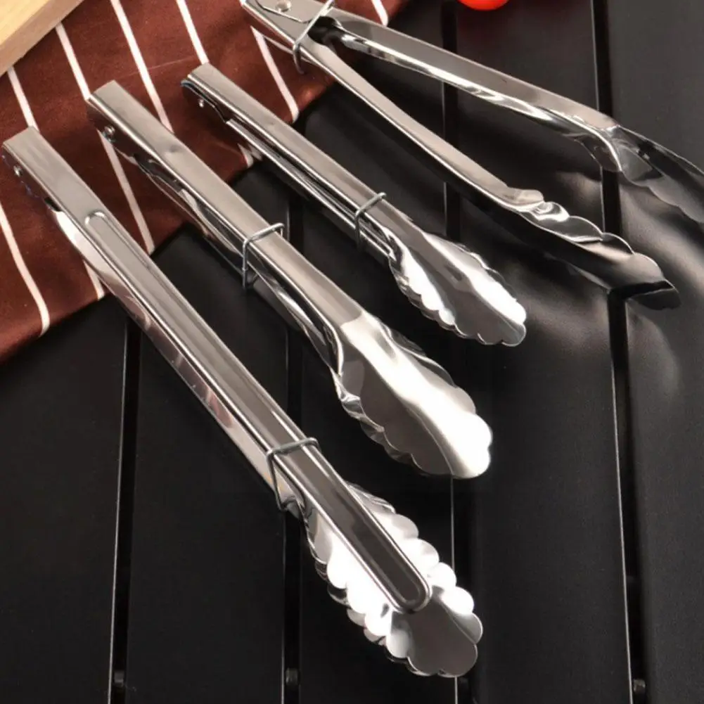 Кухонные щипцы из нержавеющей стали, инструмент для нагрева хлеба, салата, мяса, барбекю, аксессуары для кухни, кухонная утварь, зажим для барбекю, сервировочный Y3P9 
Кухонные щипцы из нержавеющей стали, инструмент для нагрева хлеба, салата, мяса, барбекю, аксессуары для кухни, кухонная утварь, зажим для барбекю, сервировочный Y3P9