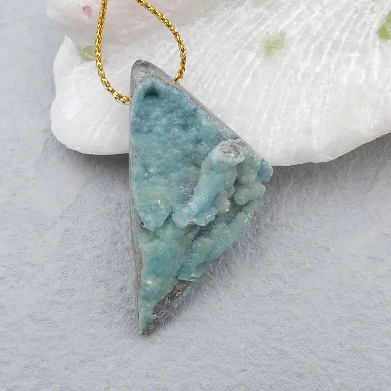 Ожерелье с натуральным бусином Drusy Nugget гемиморфит с боковым отверстием подвеска 56x26x14 мм 18,3 г
Ожерелье с натуральным бусином Drusy Nugget гемиморфит с боковым отверстием подвеска 56x26x14 мм 18,3 г