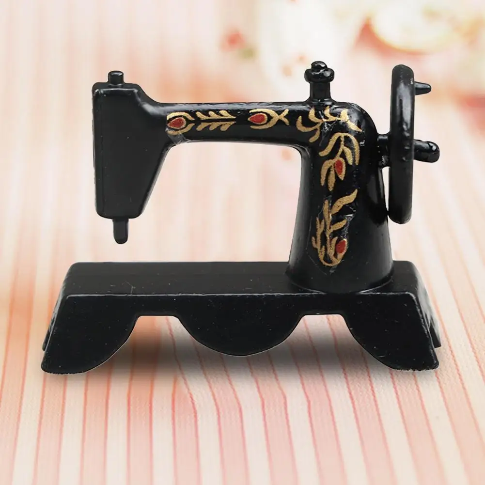 

Useful Small Size Doll House Ornament Fine Workmanship Miniature Dollhouse Sewing Machine Furniture Decor Add Atmosphere