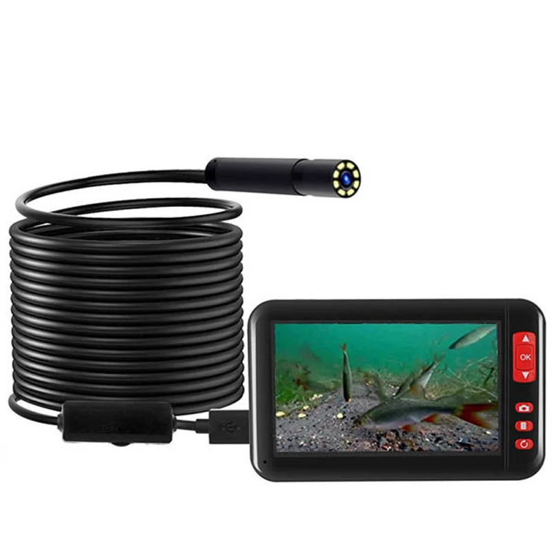 Подводная камера для рыбалки 1080P 4 3 дюйма IP68 8 светодиодов зонд с подсветкой |