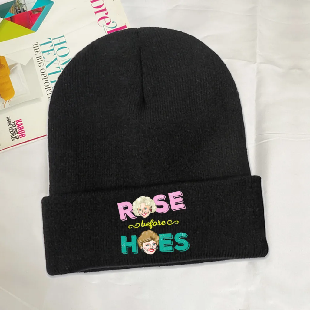 Rose Before Hoes Golden Girls Comedy Family Friendship Knitting Beanie Caps Skullies Beanies Ski Caps Soft Bonnet Hats Winter
Rose Before Hoes Golden Girls Comedy Family Friendship Knitting Beanie Caps Skullies Beanies Ski Caps Soft Bonnet Hats Winter