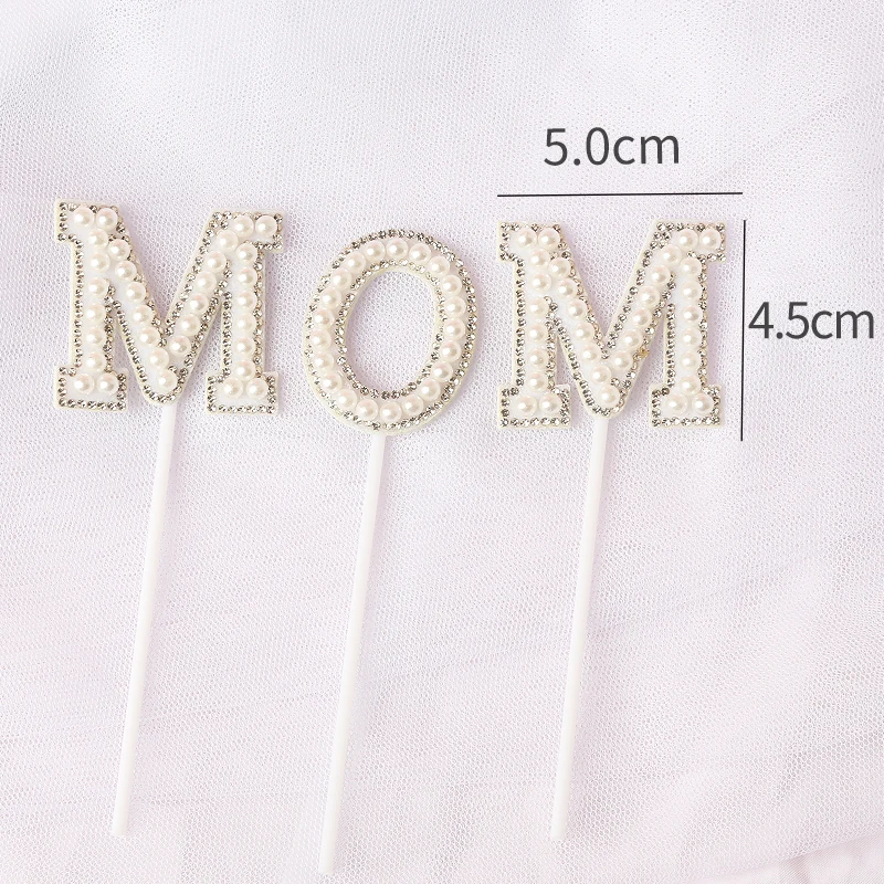 Mom Birthday Cake Topper Pearl Crystal White Pink Blue Mama Baking Cake Toppers for Mother's Day Cupcake Decoration Supplies
Mom Birthday Cake Topper Pearl Crystal White Pink Blue Mama Baking Cake Toppers for Mother's Day Cupcake Decoration Supplies