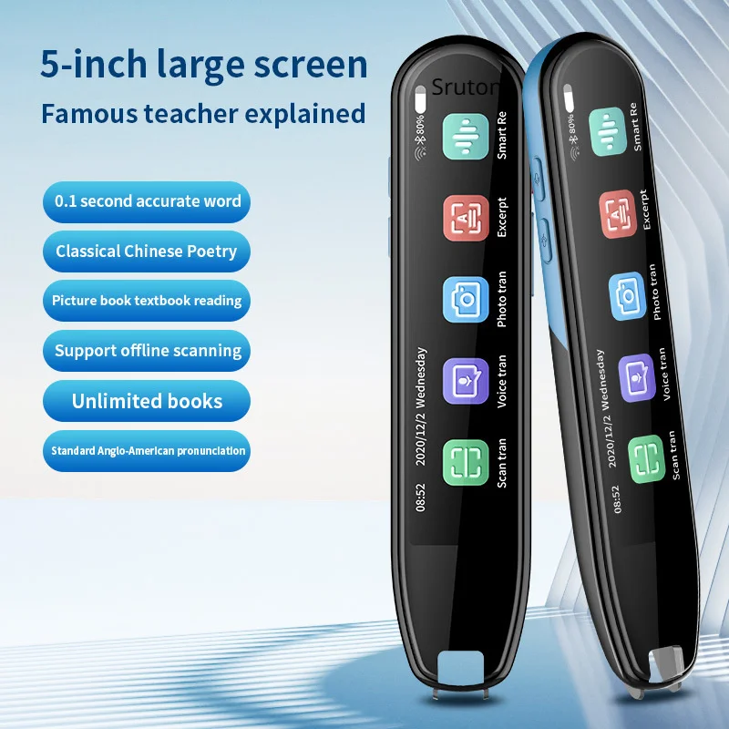 2023 Portable smart Pen Scanner 112 Languages Translation Pen Scanner Instant Text Scanning Reading Voice Scan Translator Device
2023 Portable smart Pen Scanner 112 Languages Translation Pen Scanner Instant Text Scanning Reading Voice Scan Translator Device