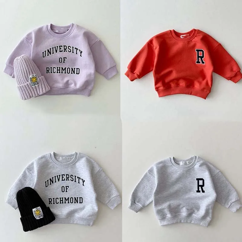 Fashion Letter Autumn Baby Sweatshirts Newborn Boys Girls Solid Color Letter Printing Embroidered Infant Clothes Toddler Top
Fashion Letter Autumn Baby Sweatshirts Newborn Boys Girls Solid Color Letter Printing Embroidered Infant Clothes Toddler Top
