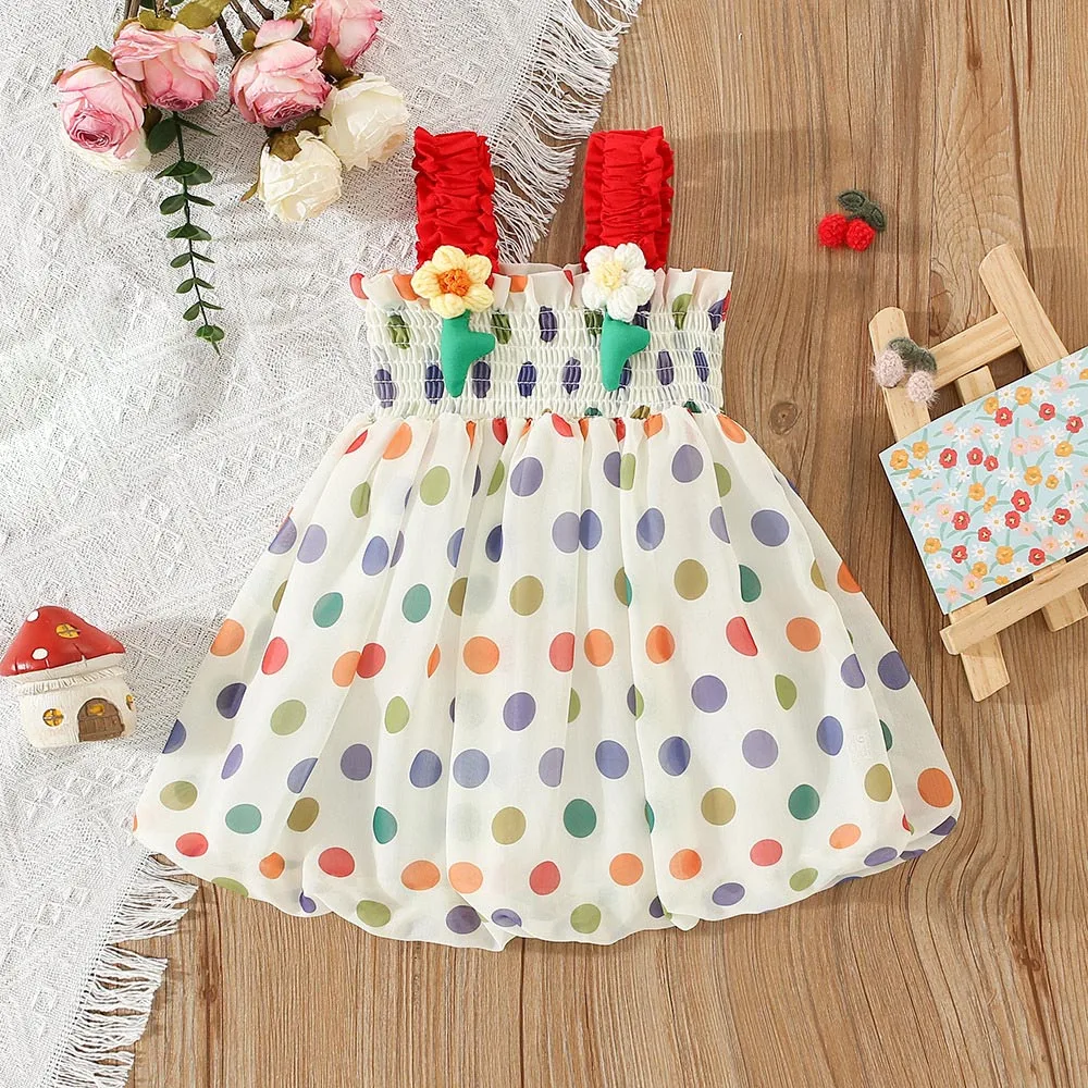 Girls Party Dresses Polka Dot Sleeveless Flower Summer Princess Baby And Toddler Clothes 
Girls Party Dresses Polka Dot Sleeveless Flower Summer Princess Baby And Toddler Clothes