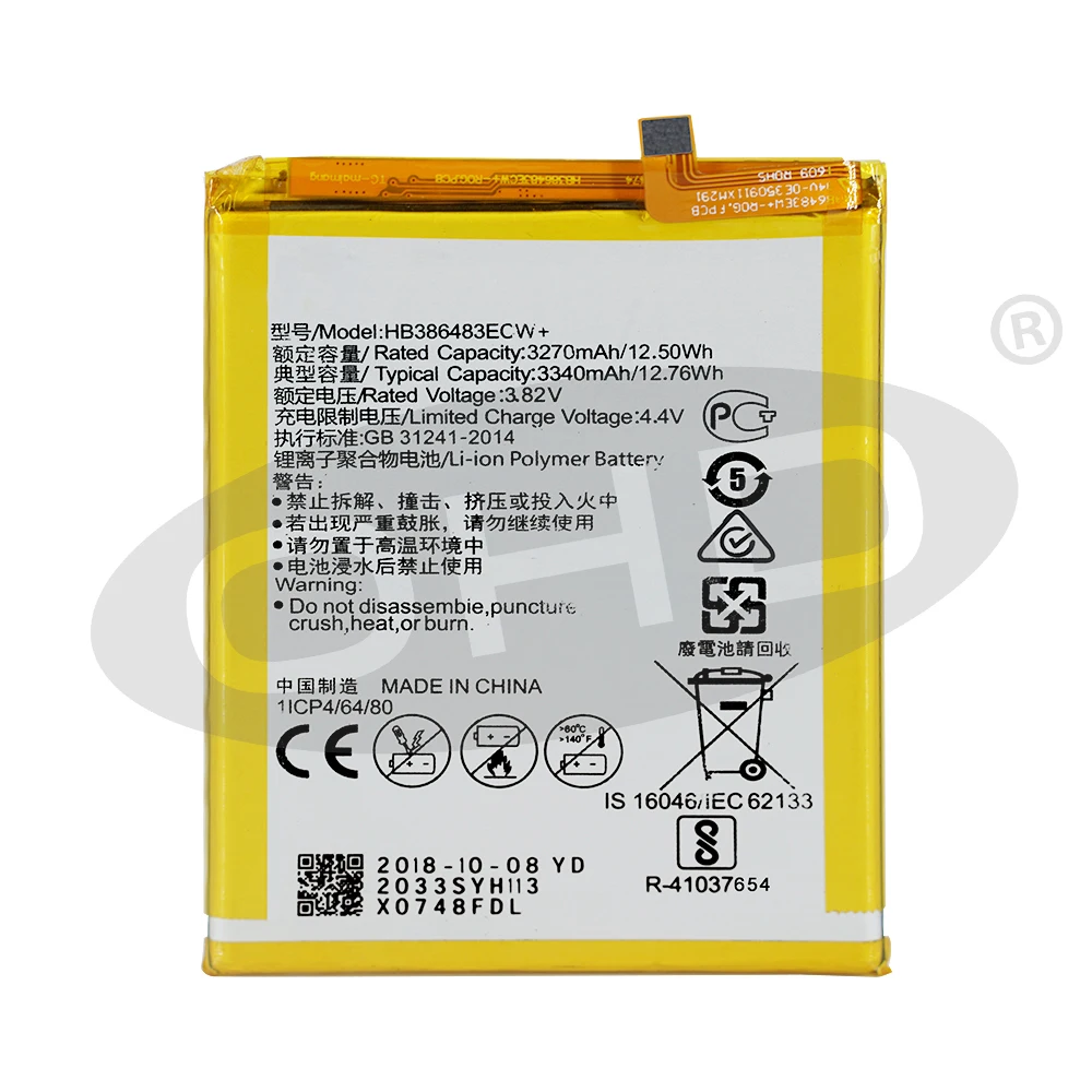 OHD Original High Capacity Battery HB386483ECW For Huawei Honor 6X / G9 plus / Maimang 5 / GR5 2017 3340mAh +Tools
OHD Original High Capacity Battery HB386483ECW For Huawei Honor 6X / G9 plus / Maimang 5 / GR5 2017 3340mAh +Tools