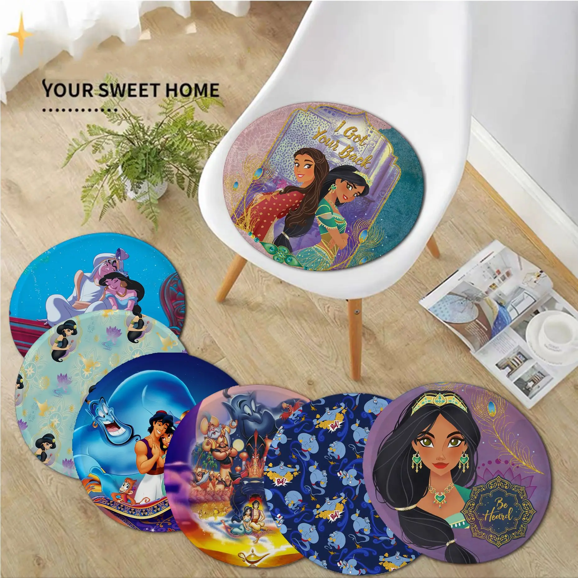 Disney Aladdin Princess Creative Seat Cushion Office Dining Stool Pad Sponge Sofa Mat Non-Slip Stool Seat Mat
Disney Aladdin Princess Creative Seat Cushion Office Dining Stool Pad Sponge Sofa Mat Non-Slip Stool Seat Mat