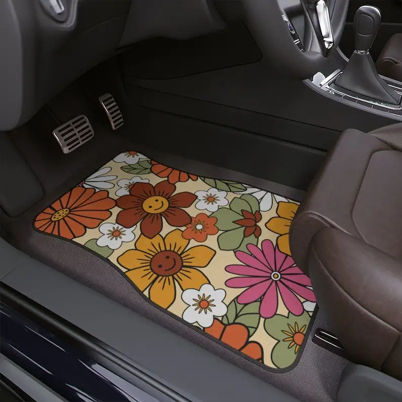 Colorful 70s style retro Car Floor Mats, Flower Power Car Floor Mats, retro Hippie Car Mat, Car Accessories Car Floor Mats,Inter
Colorful 70s style retro Car Floor Mats, Flower Power Car Floor Mats, retro Hippie Car Mat, Car Accessories Car Floor Mats,Inter