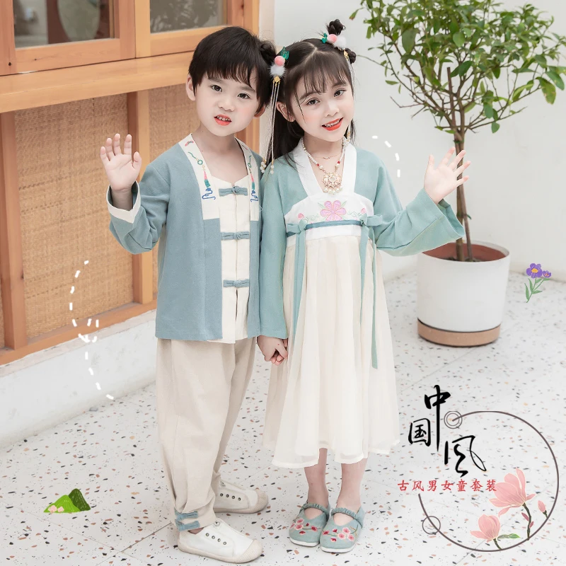 Children's Hanfu, Boys' Ancient and Handsome Kindergarten, Class, Performance, Girls' Ancient Chinese Style Tang Suit
Children's Hanfu, Boys' Ancient and Handsome Kindergarten, Class, Performance, Girls' Ancient Chinese Style Tang Suit