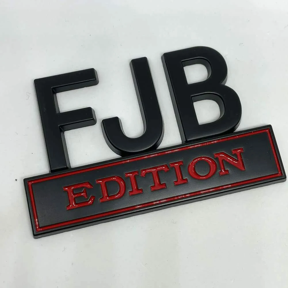 Car Exterior Sticker Badge Universal Zinc Alloy 1pcs 8x3cm Black/Red Decal Emblem FJB Edition Fender Metal Badge
Car Exterior Sticker Badge Universal Zinc Alloy 1pcs 8x3cm Black/Red Decal Emblem FJB Edition Fender Metal Badge