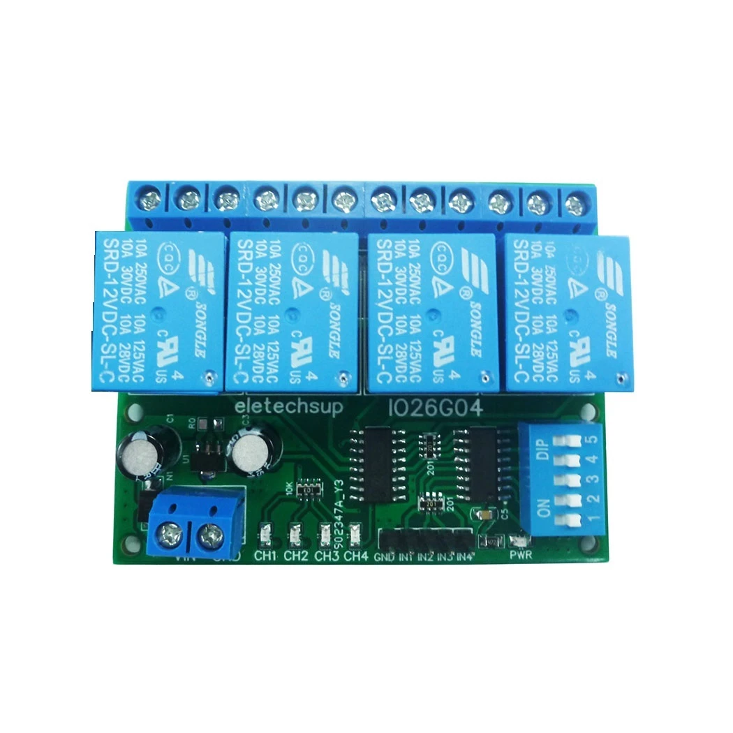 DC 5V 12V 24V 4 Channel Delay Relay Module DIP Relay Switch Flip-Flop Latch Bistable Self-Locking Interlock Power Conditioner
DC 5V 12V 24V 4 Channel Delay Relay Module DIP Relay Switch Flip-Flop Latch Bistable Self-Locking Interlock Power Conditioner