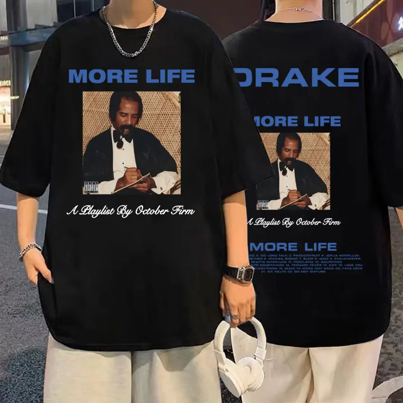 Limited Rapper Drake Music Album More Life Graphic Tshirt Male Fashion Casual Streetwear Men Women Hip Hop Oversized Tee Shirt
Limited Rapper Drake Music Album More Life Graphic Tshirt Male Fashion Casual Streetwear Men Women Hip Hop Oversized Tee Shirt