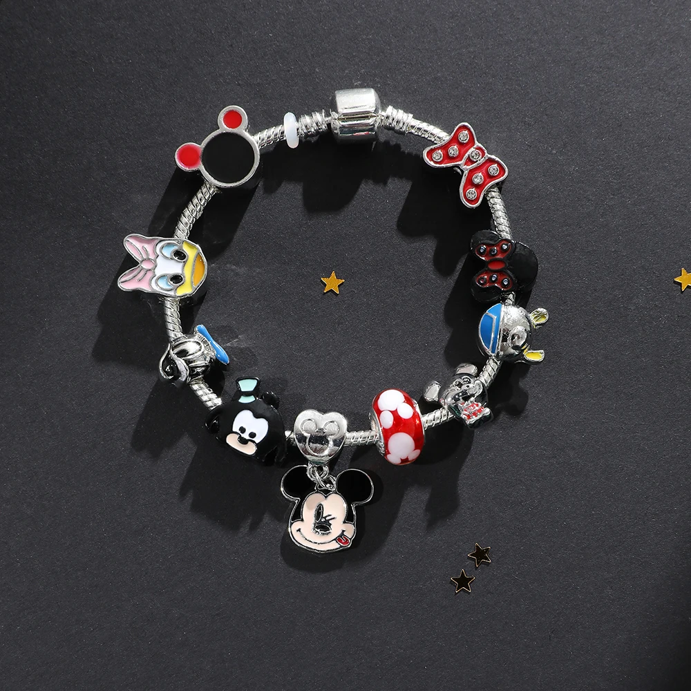 Disney Minnie Mouse Mickey Charm Bracelet Metal DIY Jewelry for Women Girl Fashion Simple Accessories Valentines Day Gifts
Disney Minnie Mouse Mickey Charm Bracelet Metal DIY Jewelry for Women Girl Fashion Simple Accessories Valentines Day Gifts