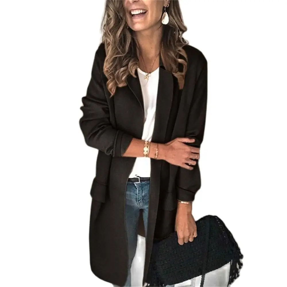 New Selling Women Fashion Casual Suit Jacket Solid Color Long Sleeve Turn-Down Collar Cardigan Coat
New Selling Women Fashion Casual Suit Jacket Solid Color Long Sleeve Turn-Down Collar Cardigan Coat