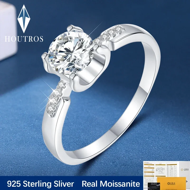 Кольцо Houtros 0,5-3CT с бриллиантами для женщин, серебро 925 пробы, сверкающее, классическое свадебное кольцо, Изящные Ювелирные украшения GRA
Кольцо Houtros 0,5-3CT с бриллиантами для женщин, серебро 925 пробы, сверкающее, классическое свадебное кольцо, Изящные Ювелирные украшения GRA