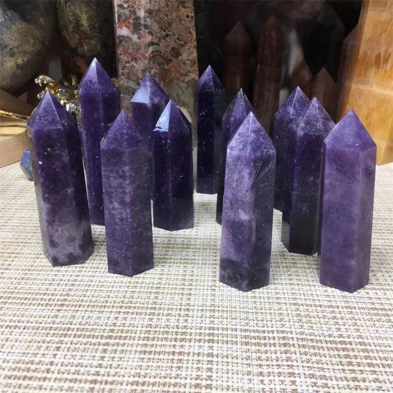 Natural Lepidolite Wand Point Polished Quartz Crystal Healing Gemstones Home Reiki Decoration
Natural Lepidolite Wand Point Polished Quartz Crystal Healing Gemstones Home Reiki Decoration