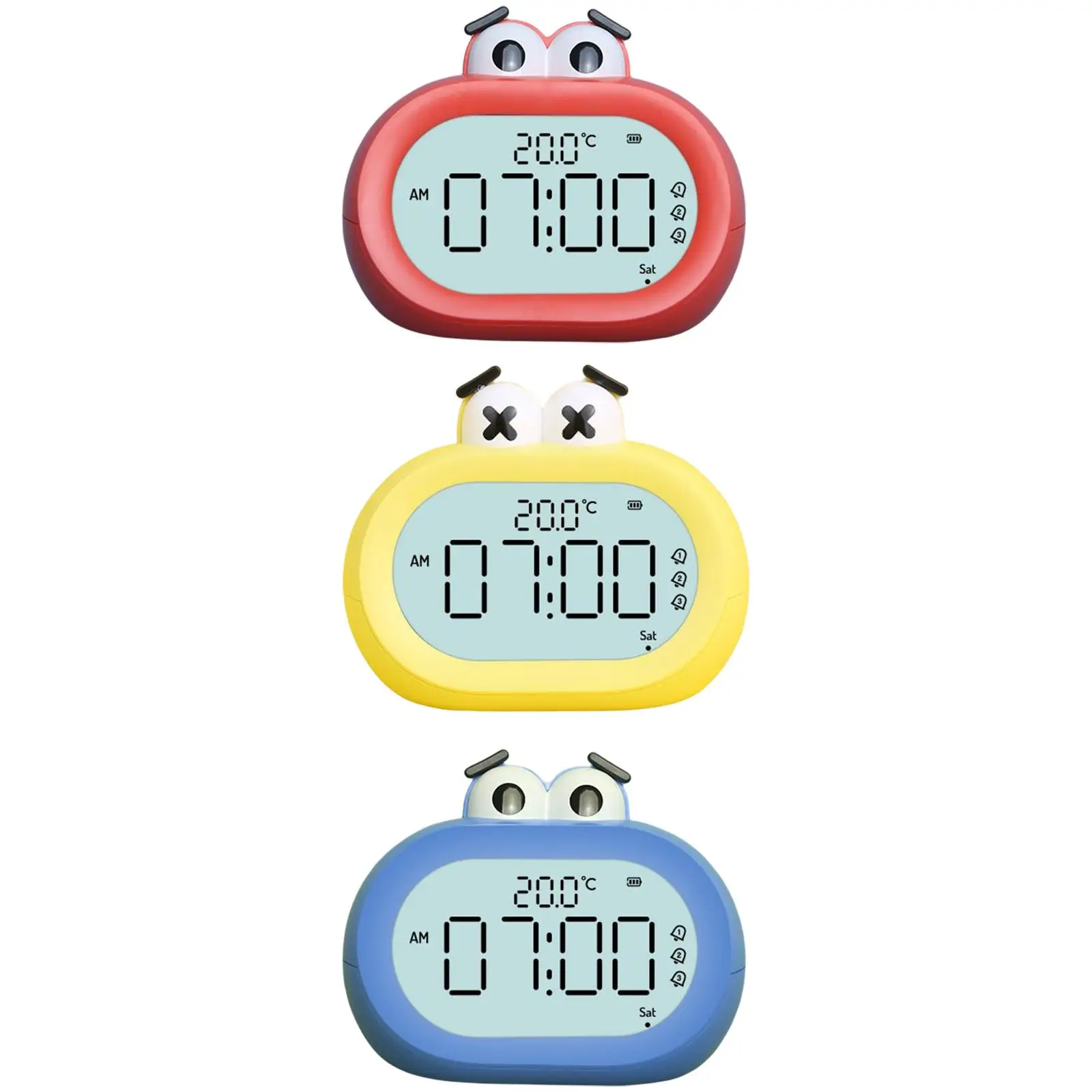 Cute Kids Alarm Clock, Calendar Snooze Sleep Temperature Night Lights Gift Smart Easy to Read for Boys Table Baby Bedside Desk
Cute Kids Alarm Clock, Calendar Snooze Sleep Temperature Night Lights Gift Smart Easy to Read for Boys Table Baby Bedside Desk