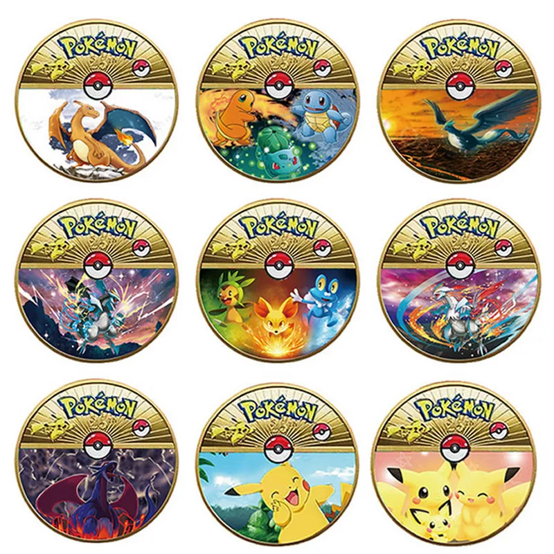 25 Styles Pokemon Letters Metal Coin Money Pokémon Charizard Or Pikachu Gold Commemorative Playing Game Card Cute Children Gifts
25 Styles Pokemon Letters Metal Coin Money Pokémon Charizard Or Pikachu Gold Commemorative Playing Game Card Cute Children Gifts