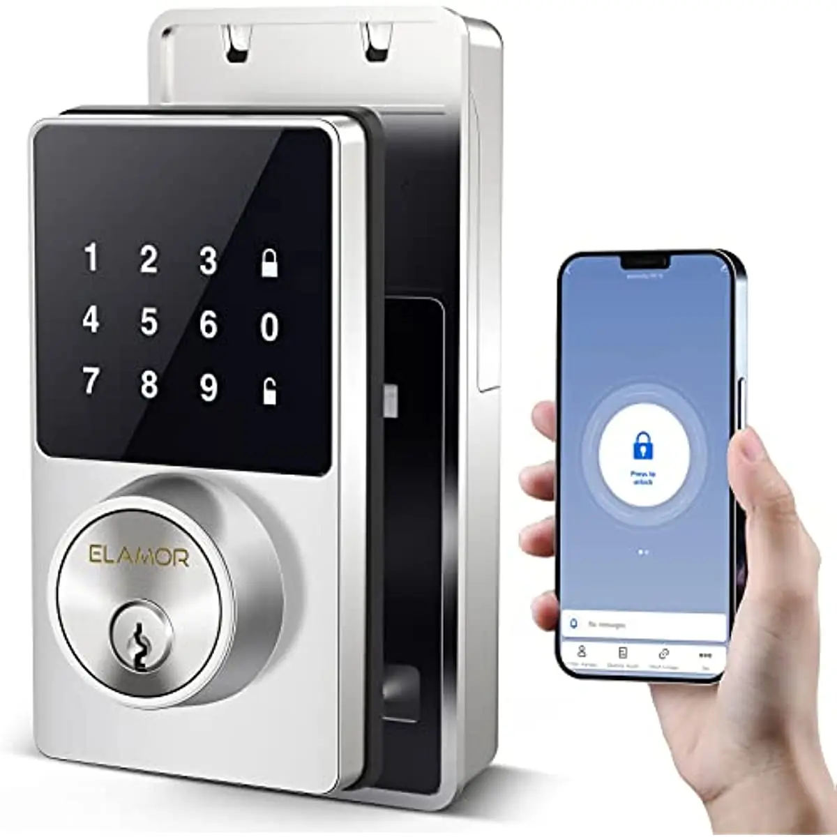 Keyless Entry Door Lock, Bluetooth Smart Lock with Touchscreen Keypads, App Control, Digital Deadbolt lock Easy to Install, 50 U
Keyless Entry Door Lock, Bluetooth Smart Lock with Touchscreen Keypads, App Control, Digital Deadbolt lock Easy to Install, 50 U