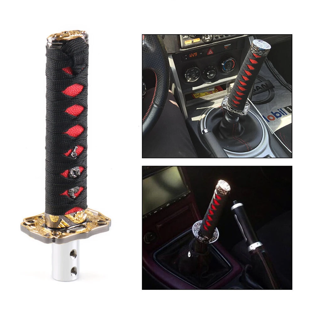 Universal 15cm Samurai Sword Gear Shift Knob Shifter Lever Katana Metal Black & Red Manual Transmission Gear Shift Stick Lever
Universal 15cm Samurai Sword Gear Shift Knob Shifter Lever Katana Metal Black & Red Manual Transmission Gear Shift Stick Lever