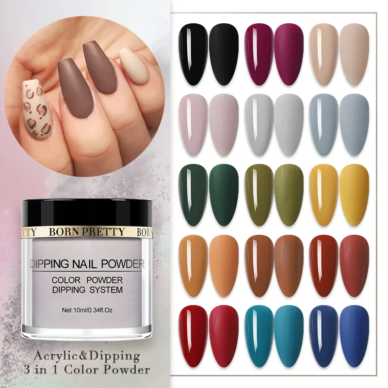 BORN PRETTY Dipping Nail Powder 3 In 1 Acrylic Glitter Carving Extension Nail Glitter Dust Power Matte Effect Nail Art Decor
BORN PRETTY Dipping Nail Powder 3 In 1 Acrylic Glitter Carving Extension Nail Glitter Dust Power Matte Effect Nail Art Decor