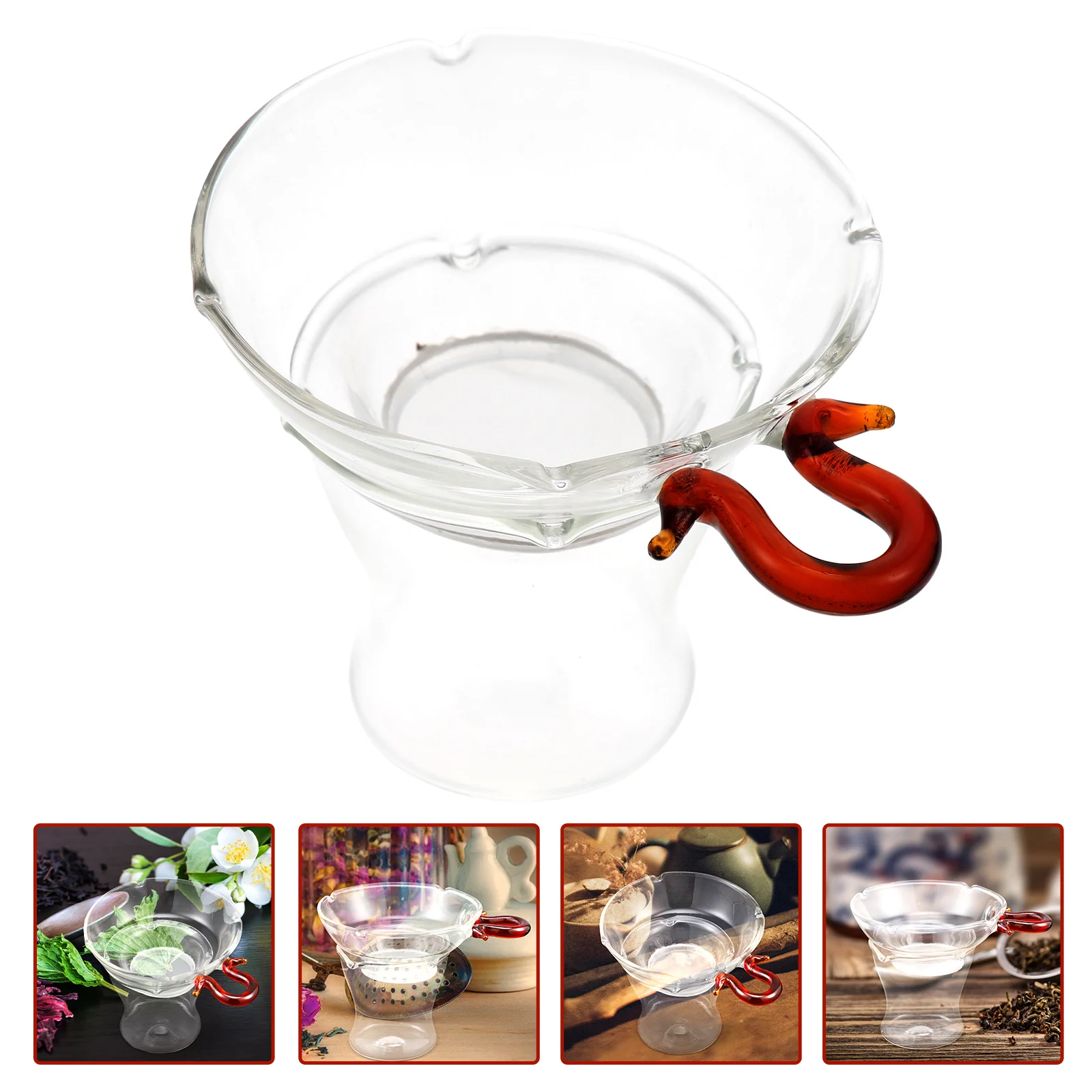 

Tea Strainer Infuser Filter Loose Glass Leaf Diffuser Steeperceremony Funnel Interval Chinese Kongfu Utensils Metal Teapot Stand