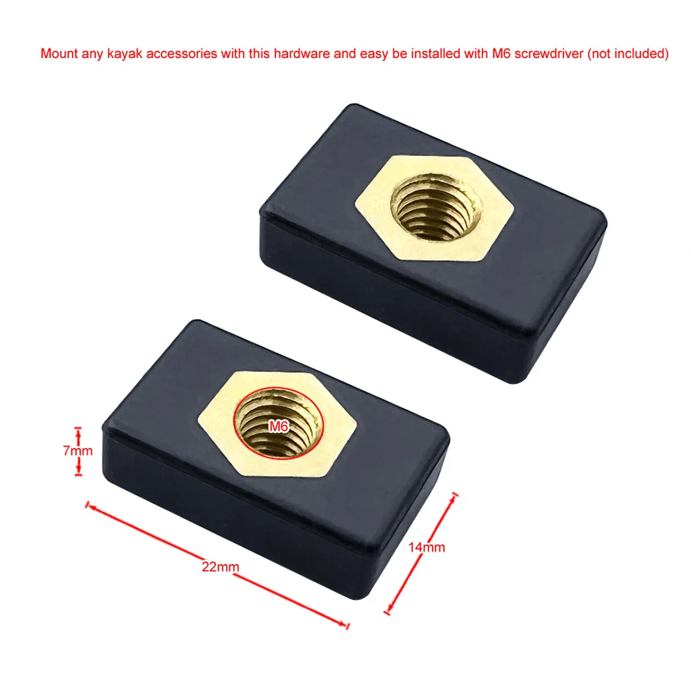Sliding Nut Copper Nuts Hardware Mount Kayak Accessories M6 Thread Nylon Nutsert Side Mount Track Rail High Quality
Sliding Nut Copper Nuts Hardware Mount Kayak Accessories M6 Thread Nylon Nutsert Side Mount Track Rail High Quality