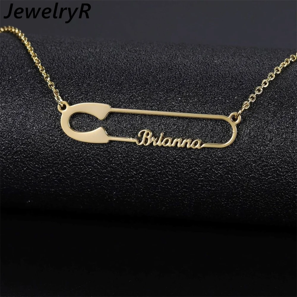 JewelryR Custom Pin Name Necklace Personality Stainless Steel 1-2 Names Choker Gold Nameplate Pendant For Women Jewelry Gift
JewelryR Custom Pin Name Necklace Personality Stainless Steel 1-2 Names Choker Gold Nameplate Pendant For Women Jewelry Gift