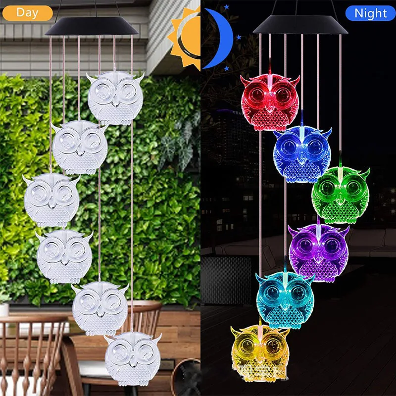 Solar Wind Chime Outdoor Decor Owl Lamp Wind Bell Garden Courtyard Terrace Patio Decoration Landscape Hanging Ornament Carrillon
Solar Wind Chime Outdoor Decor Owl Lamp Wind Bell Garden Courtyard Terrace Patio Decoration Landscape Hanging Ornament Carrillon