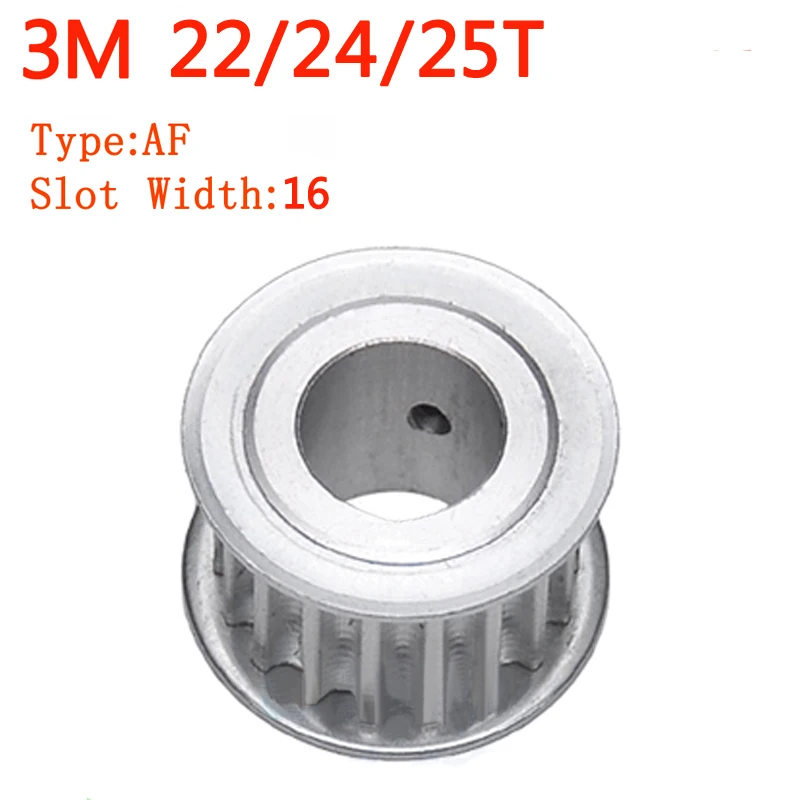 AF Type Aluminum Alloy Synchronous Wheel Timing Belt Pulley Flat on Both Sides Bore 5-16mm 3M22T 3M24T 3M25T Slot Width 16mm
AF Type Aluminum Alloy Synchronous Wheel Timing Belt Pulley Flat on Both Sides Bore 5-16mm 3M22T 3M24T 3M25T Slot Width 16mm