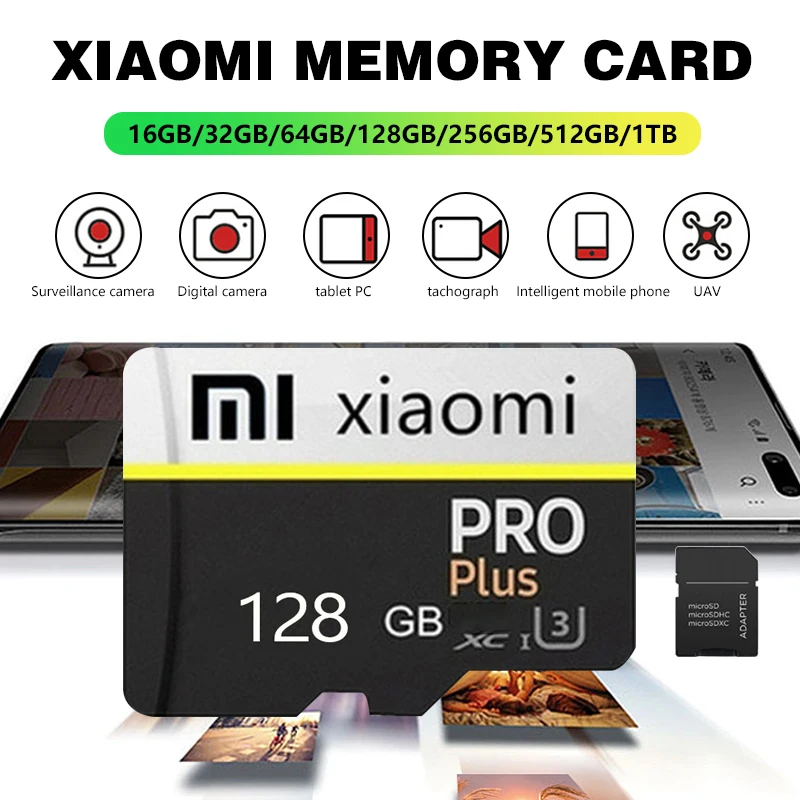 

Оригинальная карта Micro TF/SD Xiaomi, 1 ТБ, 512 ГБ, 256 ГБ, 128 ГБ, флэш-карта памяти класса 10 для смартфона, настольного ПК, камеры, БПЛА