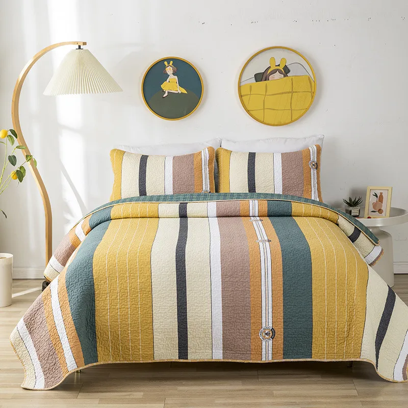 Handmade Cotton Bedspread on the Bed Quilt 3PCS Set Quilted Blanket Pillowcase Home Bedding Bed Cover Summer Comforter Coverlets
Handmade Cotton Bedspread on the Bed Quilt 3PCS Set Quilted Blanket Pillowcase Home Bedding Bed Cover Summer Comforter Coverlets