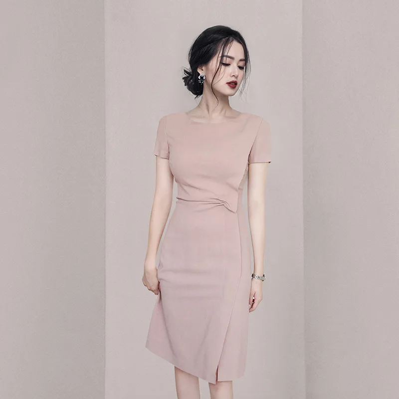 Summer Elegant Woman Dress Bodycon Short Sleeve Female Vestido Office Lady O-neck Dress for Women
Summer Elegant Woman Dress Bodycon Short Sleeve Female Vestido Office Lady O-neck Dress for Women