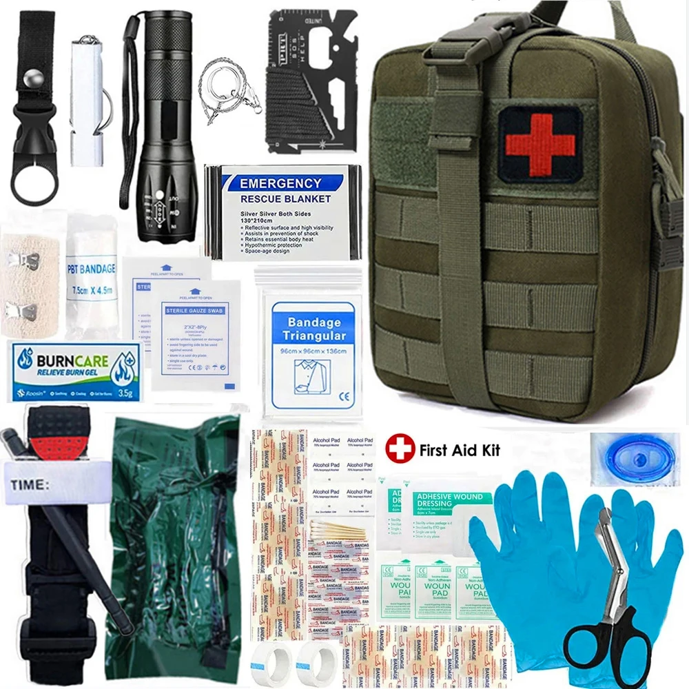 47Pcs Emergency Kit Tactical Trauma Tourniquet Molle Military Management Kit Outdoor Camping Hunting Disaster Survival kit
47Pcs Emergency Kit Tactical Trauma Tourniquet Molle Military Management Kit Outdoor Camping Hunting Disaster Survival kit