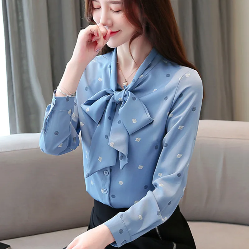 Korean Print Dot Shirt Blouses Loose Long Sleeve Women Chiffon Shirt Tops Blusas Mujer De Moda
Korean Print Dot Shirt Blouses Loose Long Sleeve Women Chiffon Shirt Tops Blusas Mujer De Moda