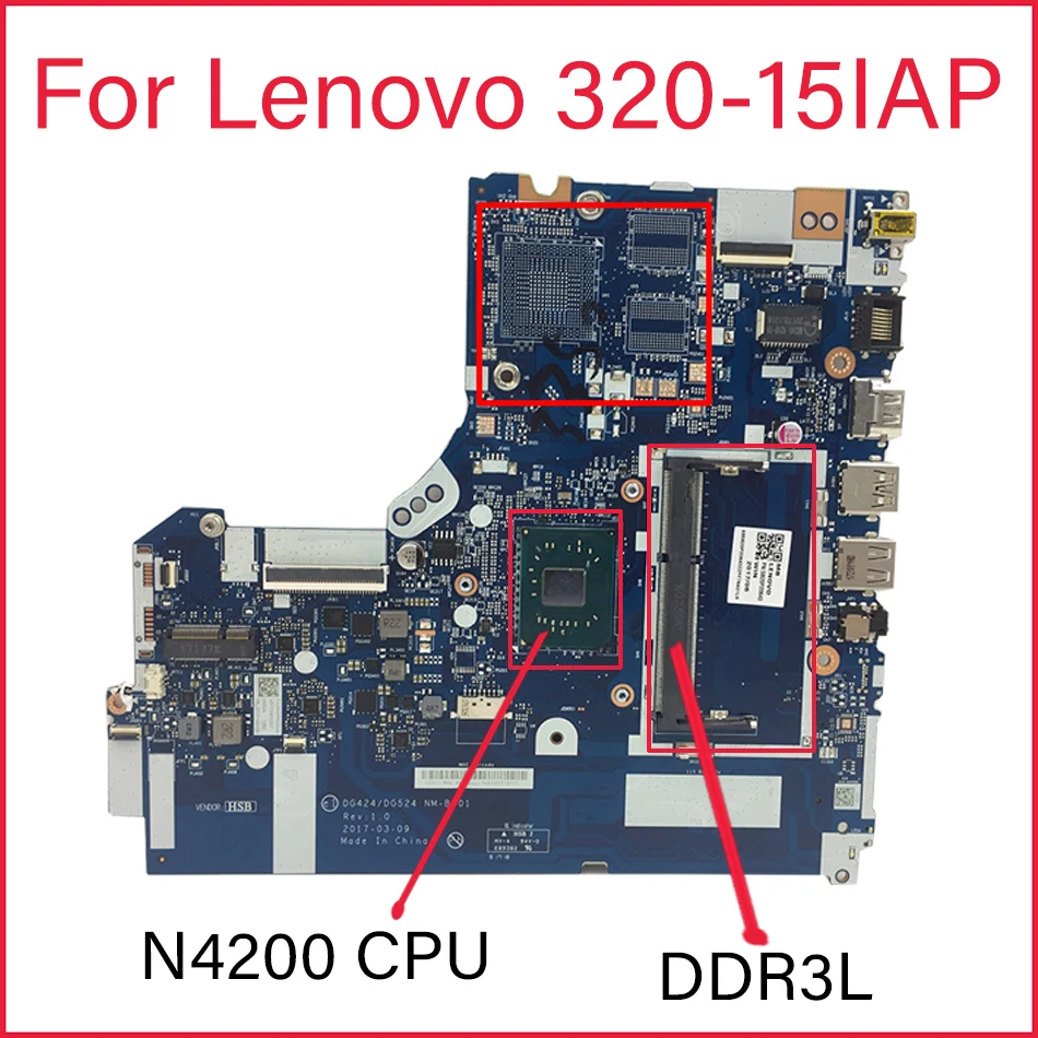 Материнская плата для ноутбука Lenovo 320-15IAP DG424 DG524 NM-B301 материнская плата с процессором N4200 DDR3L PC3L материнская плата 100% полностью протестирован...
Материнская плата для ноутбука Lenovo 320-15IAP DG424 DG524 NM-B301 материнская плата с процессором N4200 DDR3L PC3L материнская плата 100% полностью протестирован...
