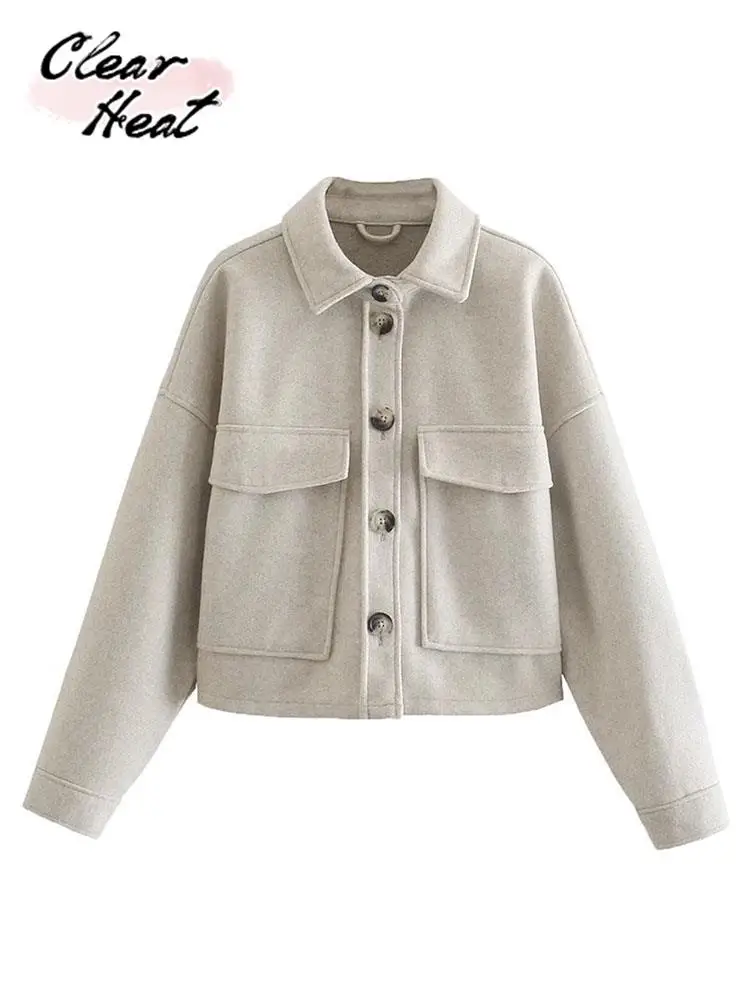 Women Solid Bomber Patch Pocket Jacket Spring Long Sleeve Lapel Single Breasted Loose Coat Fashion Ladies Outerwears Chic Tops
Women Solid Bomber Patch Pocket Jacket Spring Long Sleeve Lapel Single Breasted Loose Coat Fashion Ladies Outerwears Chic Tops