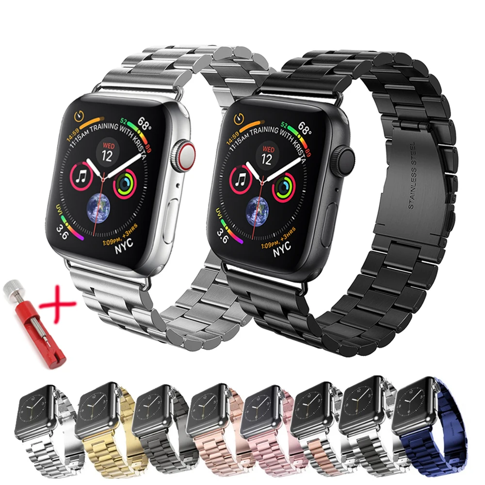 Stainless Steel Strap For Apple Watch band 44 mm 42mm 40mm 38mm metal Link Bracelet iwatch series 5 4 3 2 1 38 42 40 44mm
Stainless Steel Strap For Apple Watch band 44 mm 42mm 40mm 38mm metal Link Bracelet iwatch series 5 4 3 2 1 38 42 40 44mm